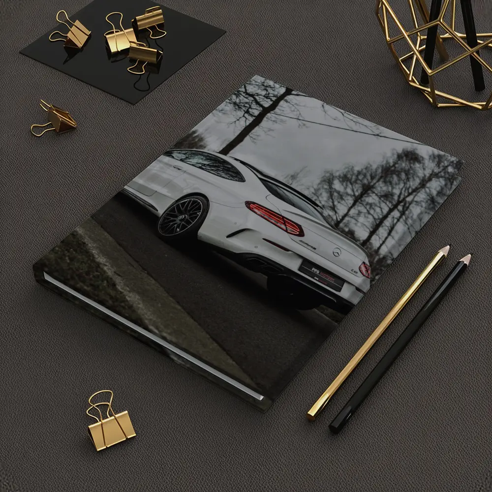 Mercedes AMG C63 White Coupe Road – Notebooks