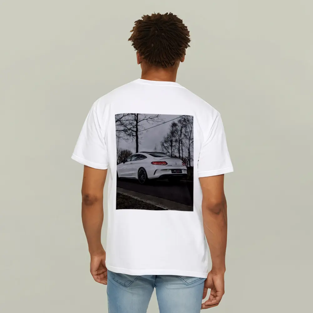 Mercedes AMG C63 White Coupe Road – T-Shirts