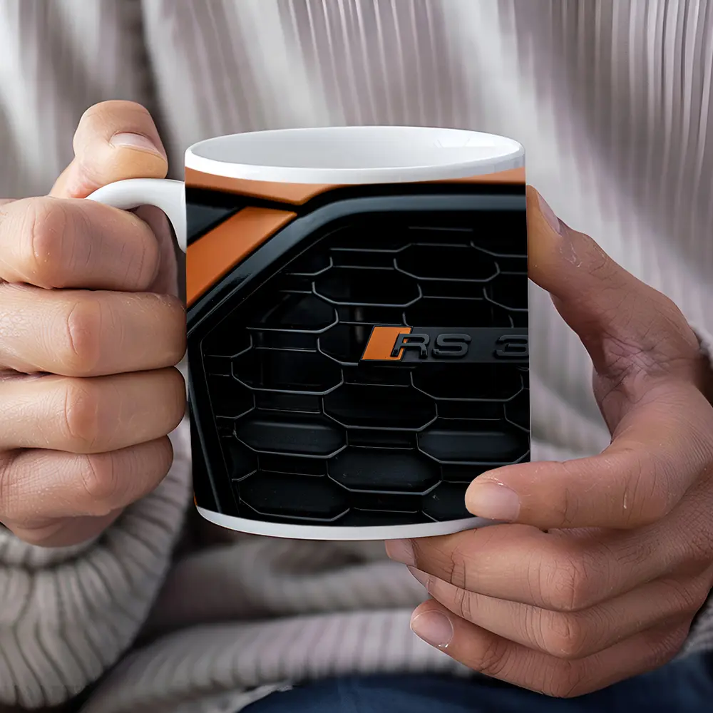 Audi RS3 Black Grille Close Up Orange – Mugs