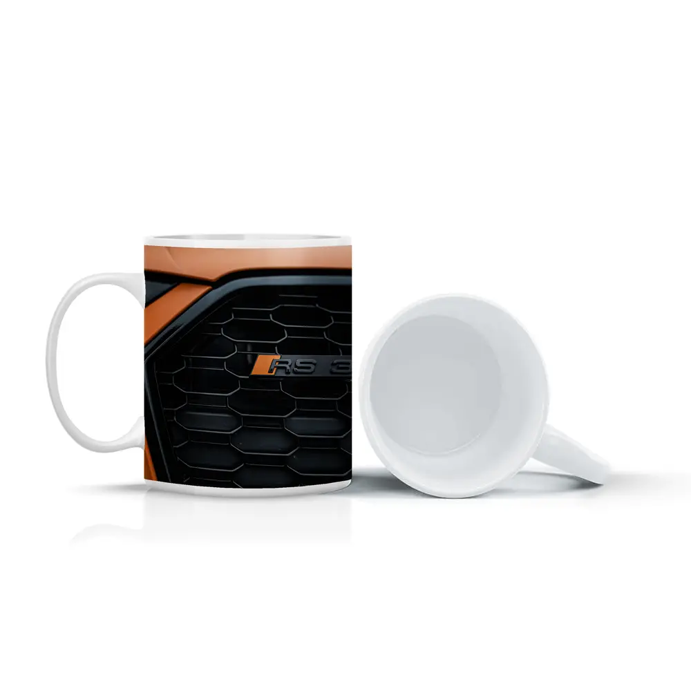 Audi RS3 Black Grille Close Up Orange – Mugs