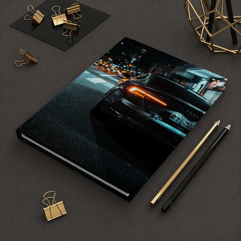 Audi A7 Black Rear City Night Street – Notebooks