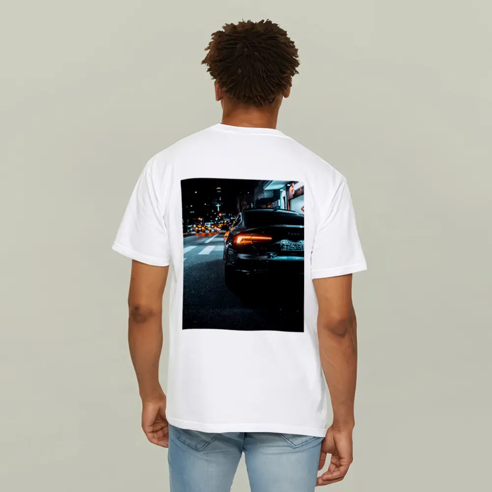 Audi A7 Black Rear City Night Street – T-Shirts
