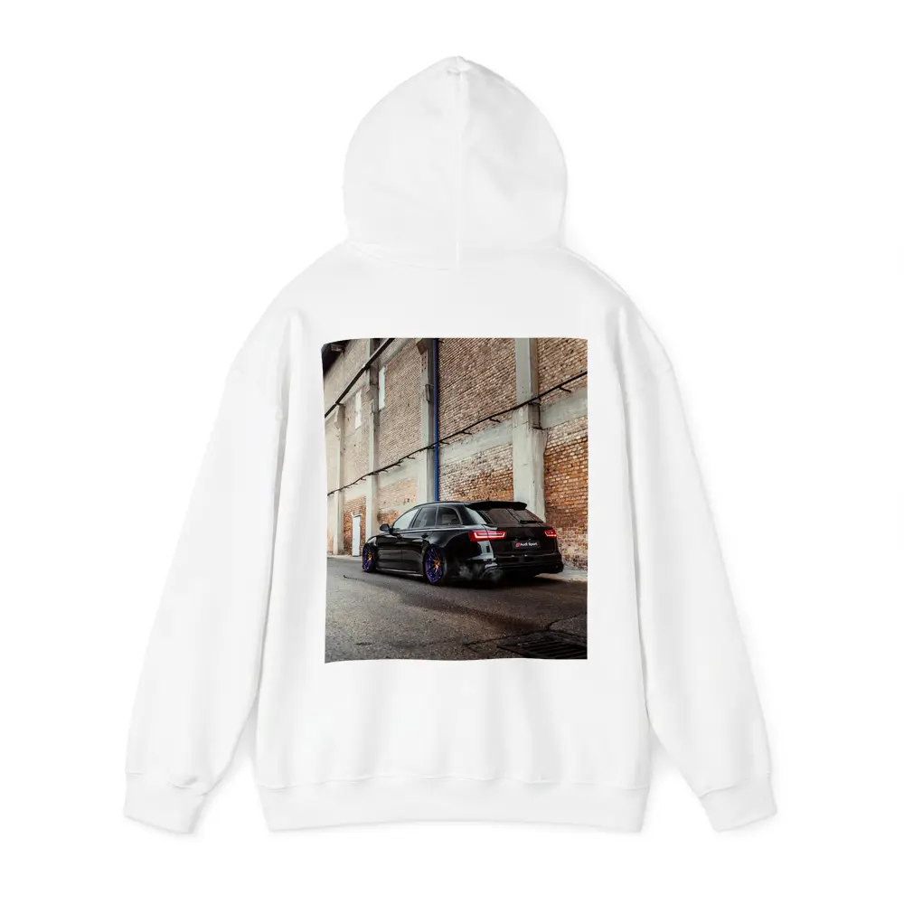 Audi RS6 Black Wagon Urban Street Scene – Hoodies