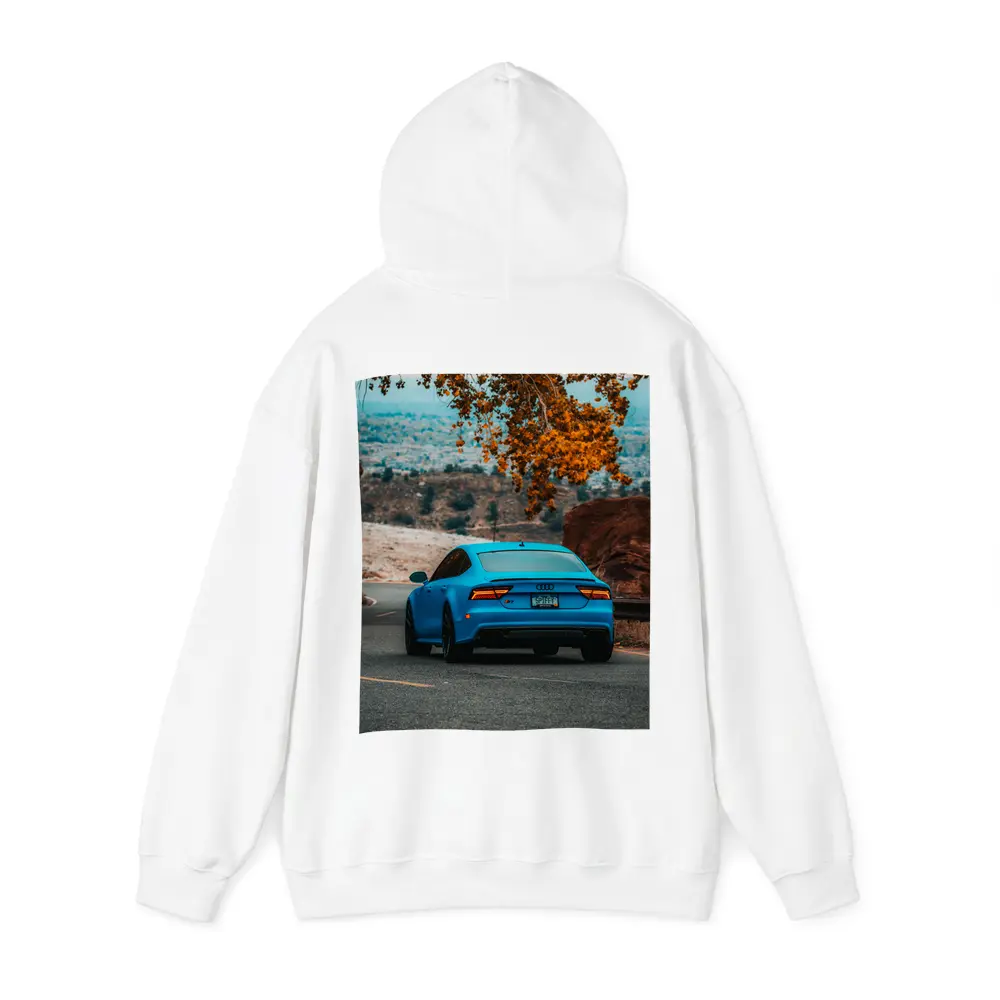 Audi RS7 Blue Matte Mountain Road Shot – Hoodies