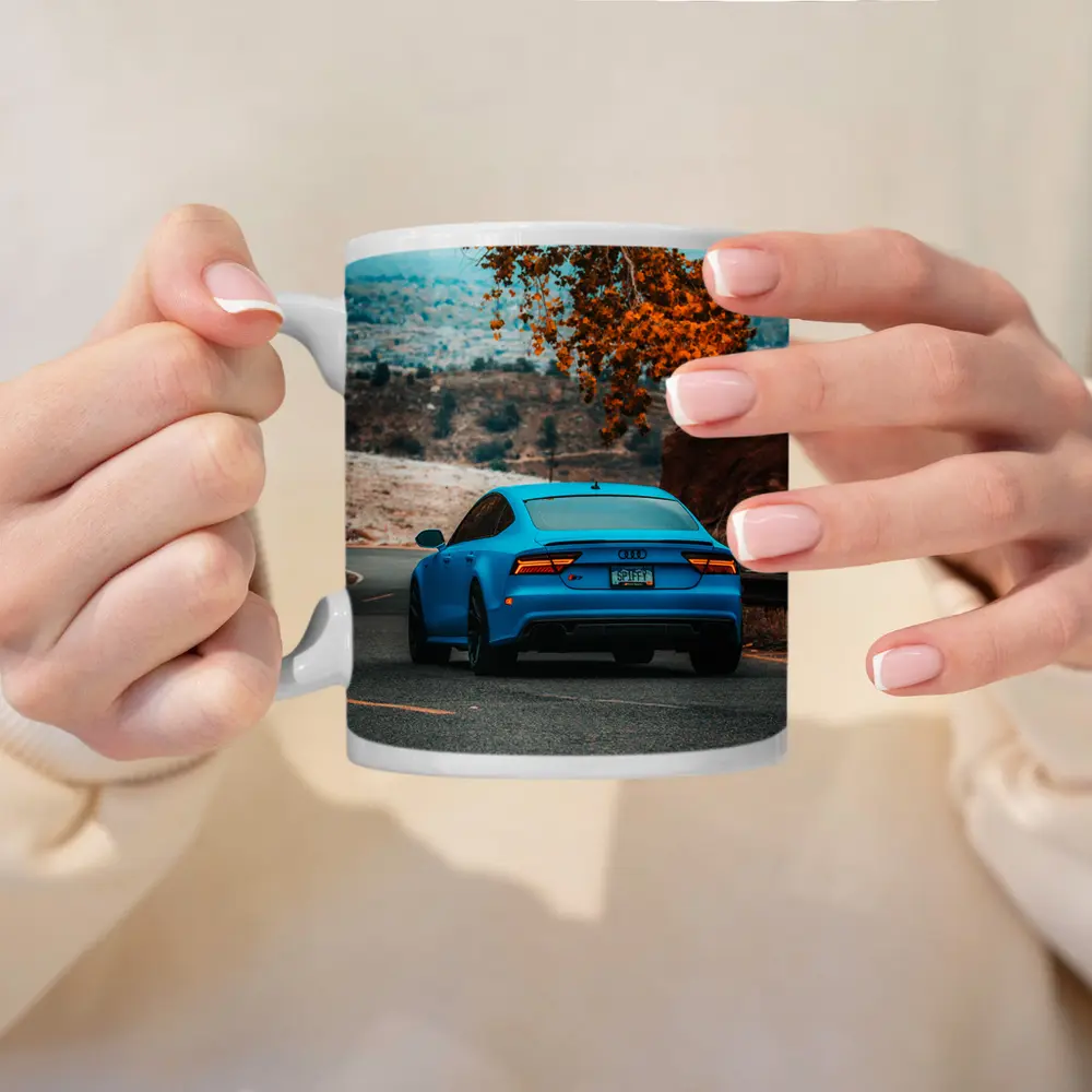 Audi RS7 Blue Matte Mountain Road Shot – Mugs