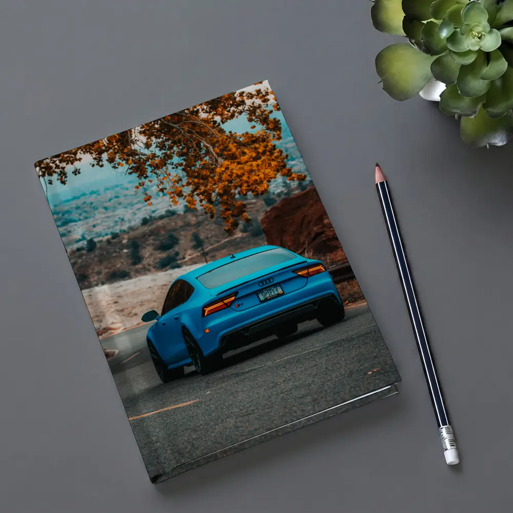 Audi RS7 Blue Matte Mountain Road Shot – Notebooks