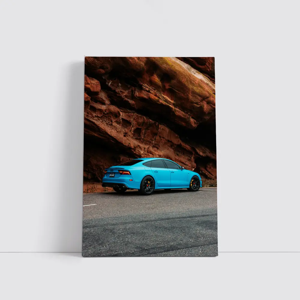 Audi RS7 Blue Sportback Red Rock Canyon – Wall Art