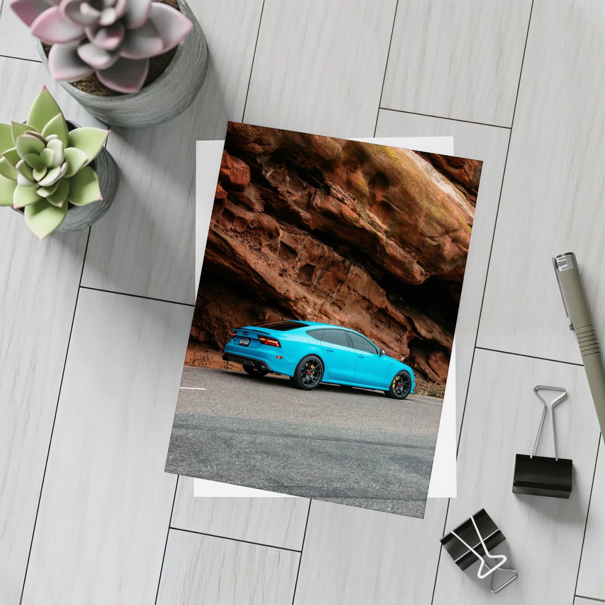 Audi RS7 Blue Sportback Red Rock Canyon – Postcards