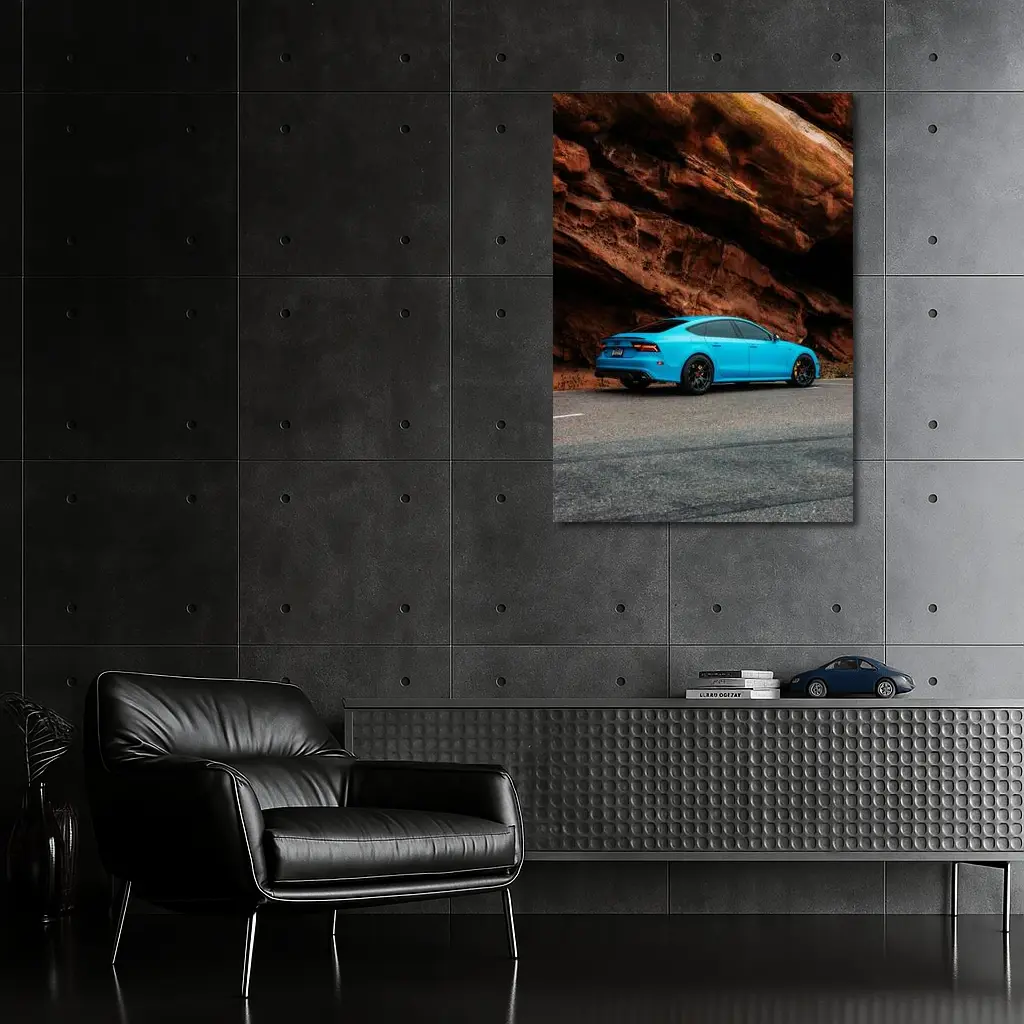 Audi RS7 Blue Sportback Red Rock Canyon – Wall Art