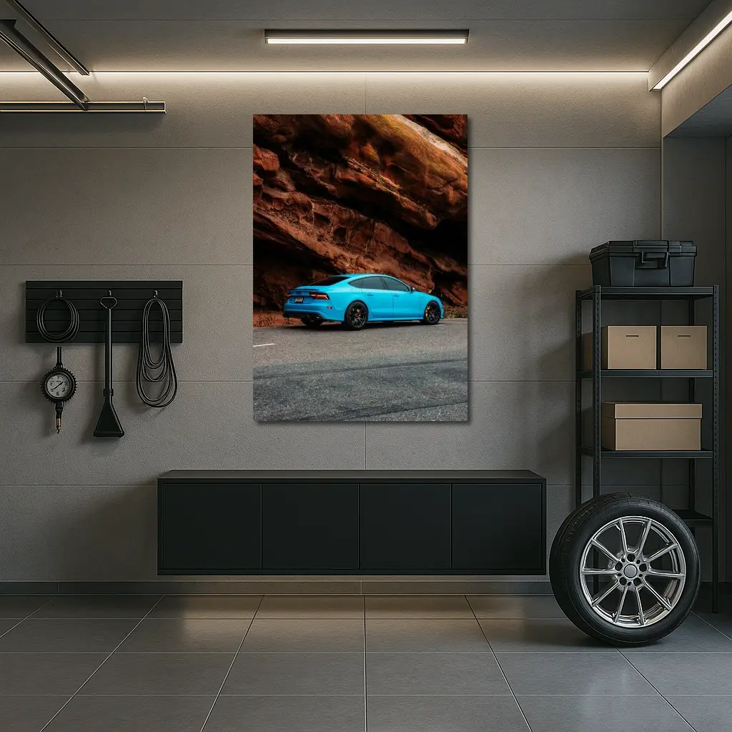 Audi RS7 Blue Sportback Red Rock Canyon – Wall Art