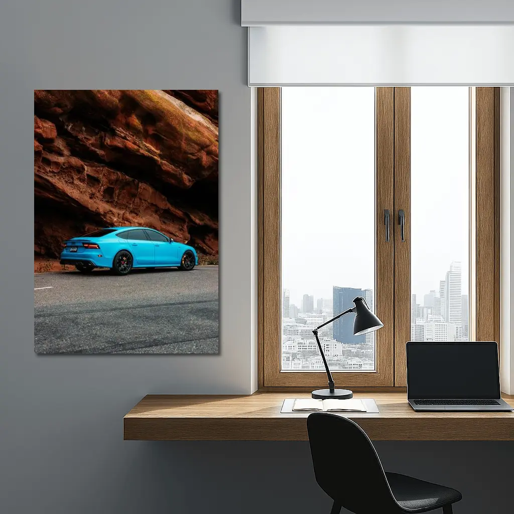 Audi RS7 Blue Sportback Red Rock Canyon – Wall Art