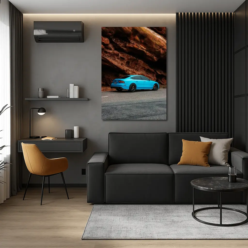 Audi RS7 Blue Sportback Red Rock Canyon – Wall Art