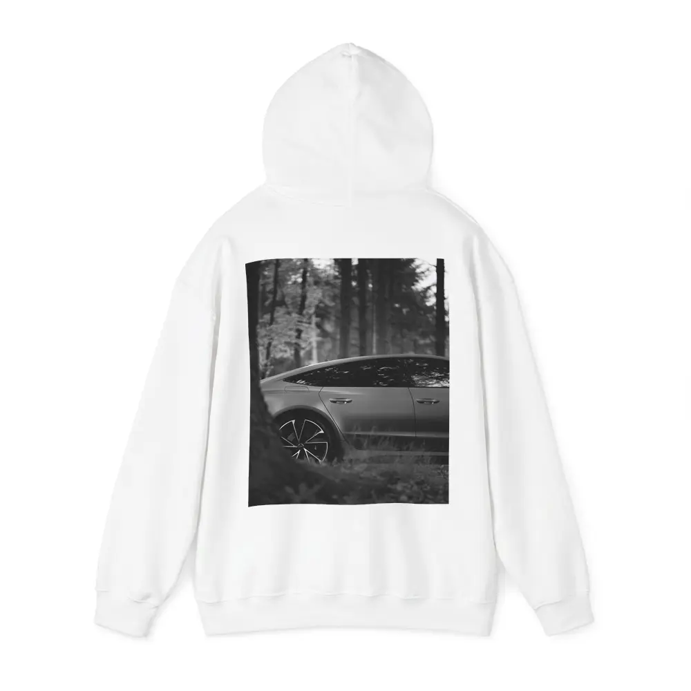 Tesla Model Y Black and White Forest – Hoodies