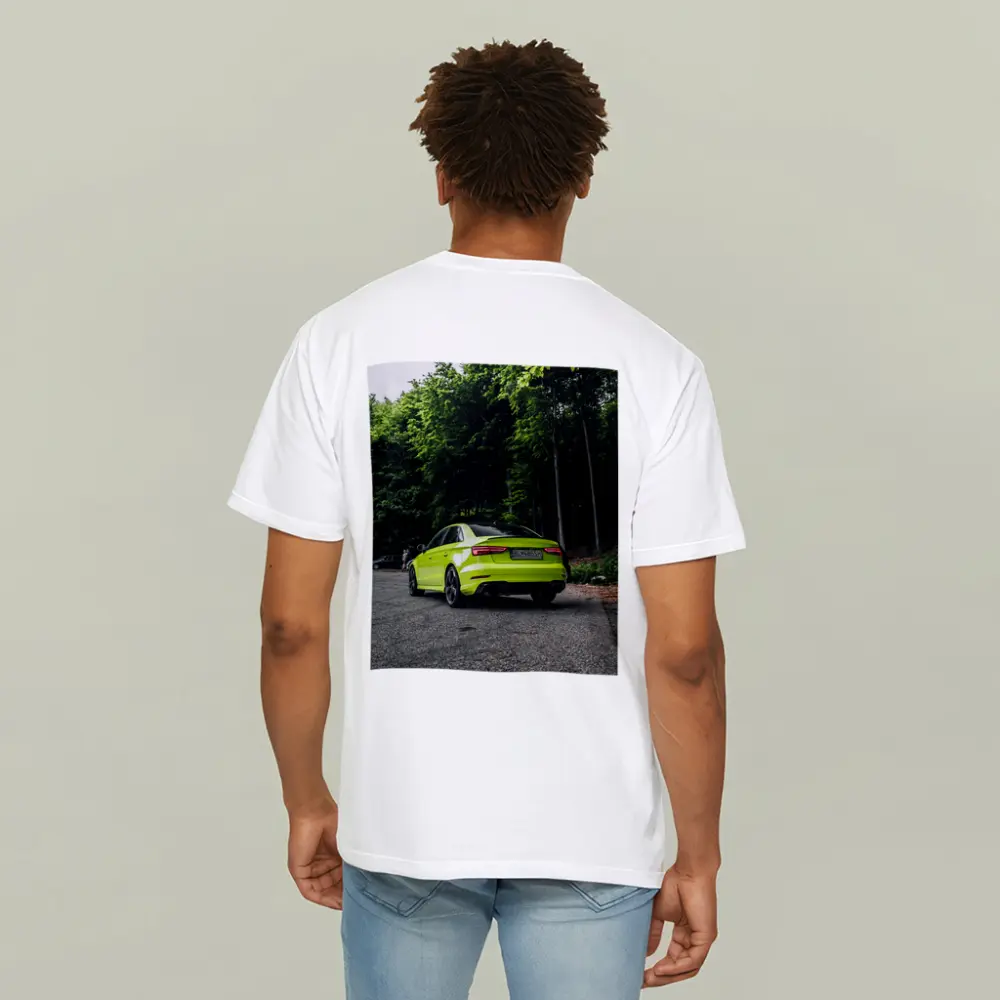 Audi RS3 Lime Green Forest Road Shot – T-Shirts