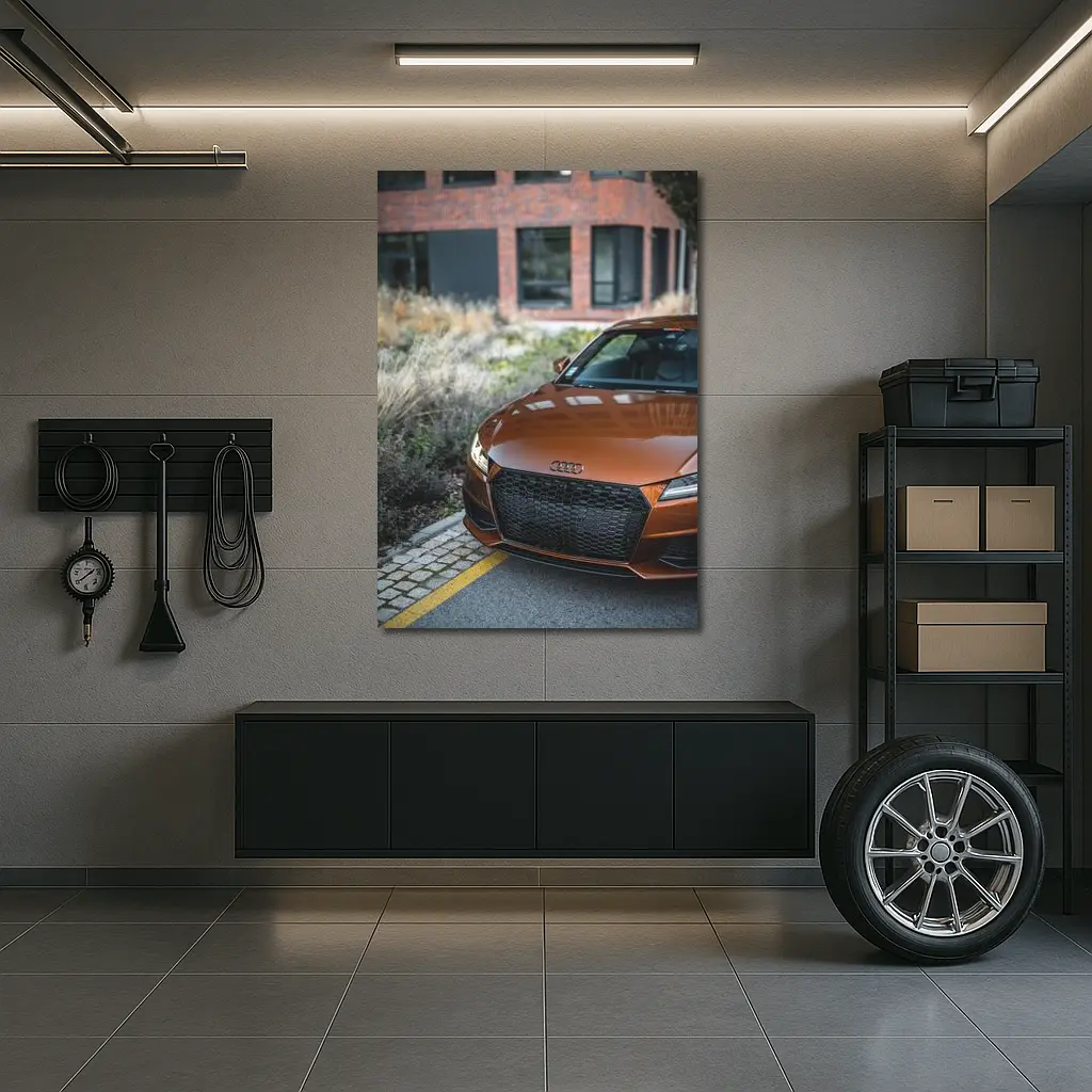 Audi TT Bronze Front Urban Setting – Wall Art