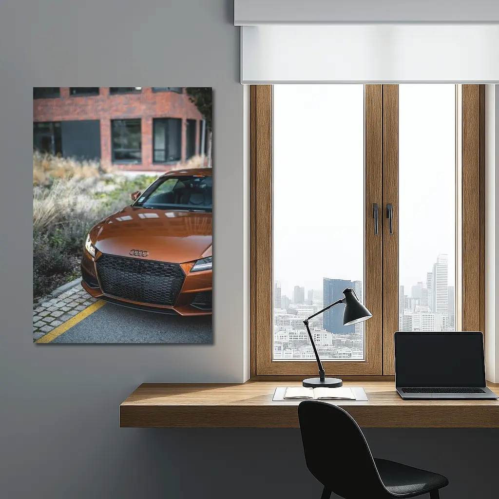 Audi TT Bronze Front Urban Setting – Wall Art