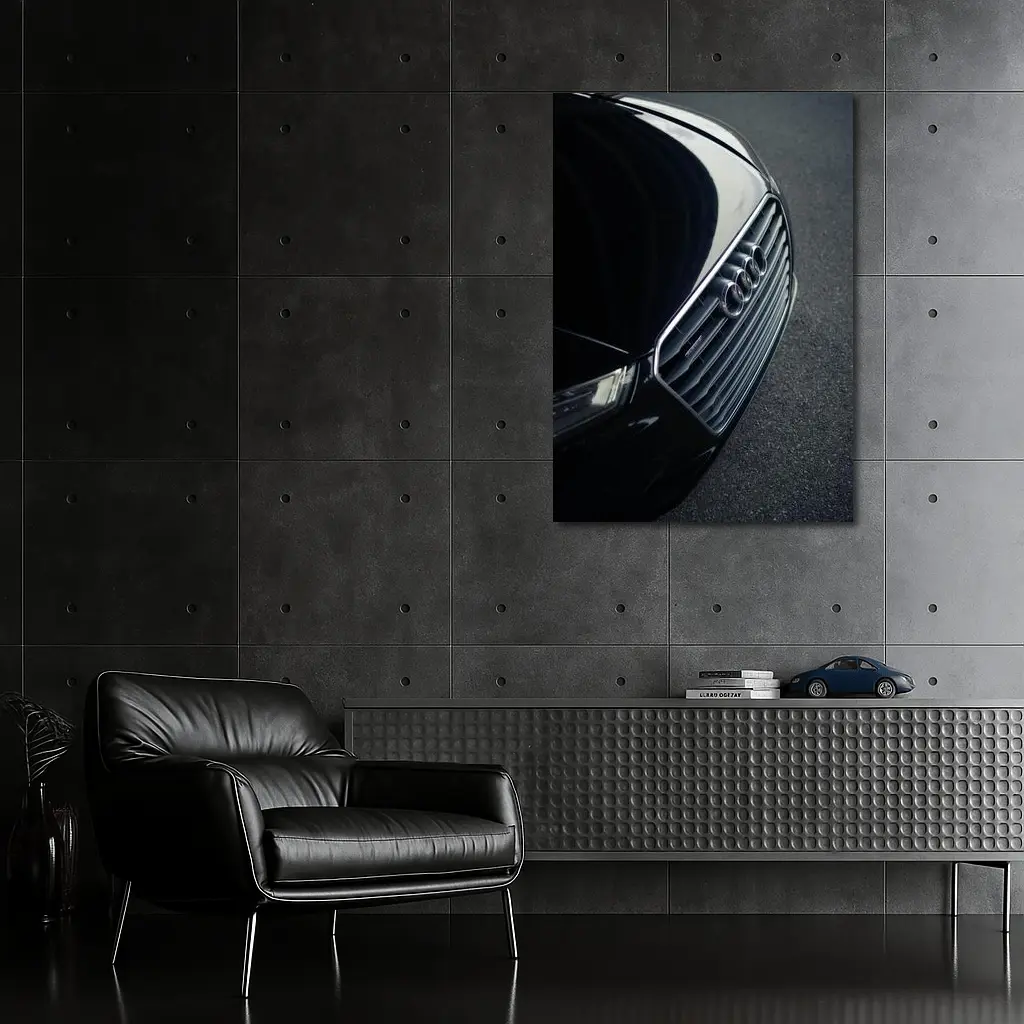 Audi A8 Front Grille Close Up Dark – Wall Art