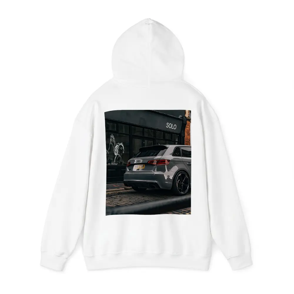 Audi RS3 Gray Rear Street Scene – Hoodies