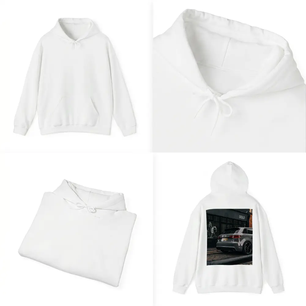 Audi RS3 Gray Rear Street Scene – Hoodies