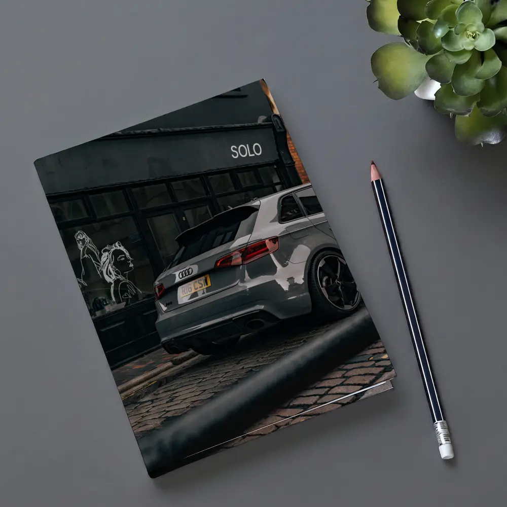 Audi RS3 Gray Rear Street Scene – Notebooks