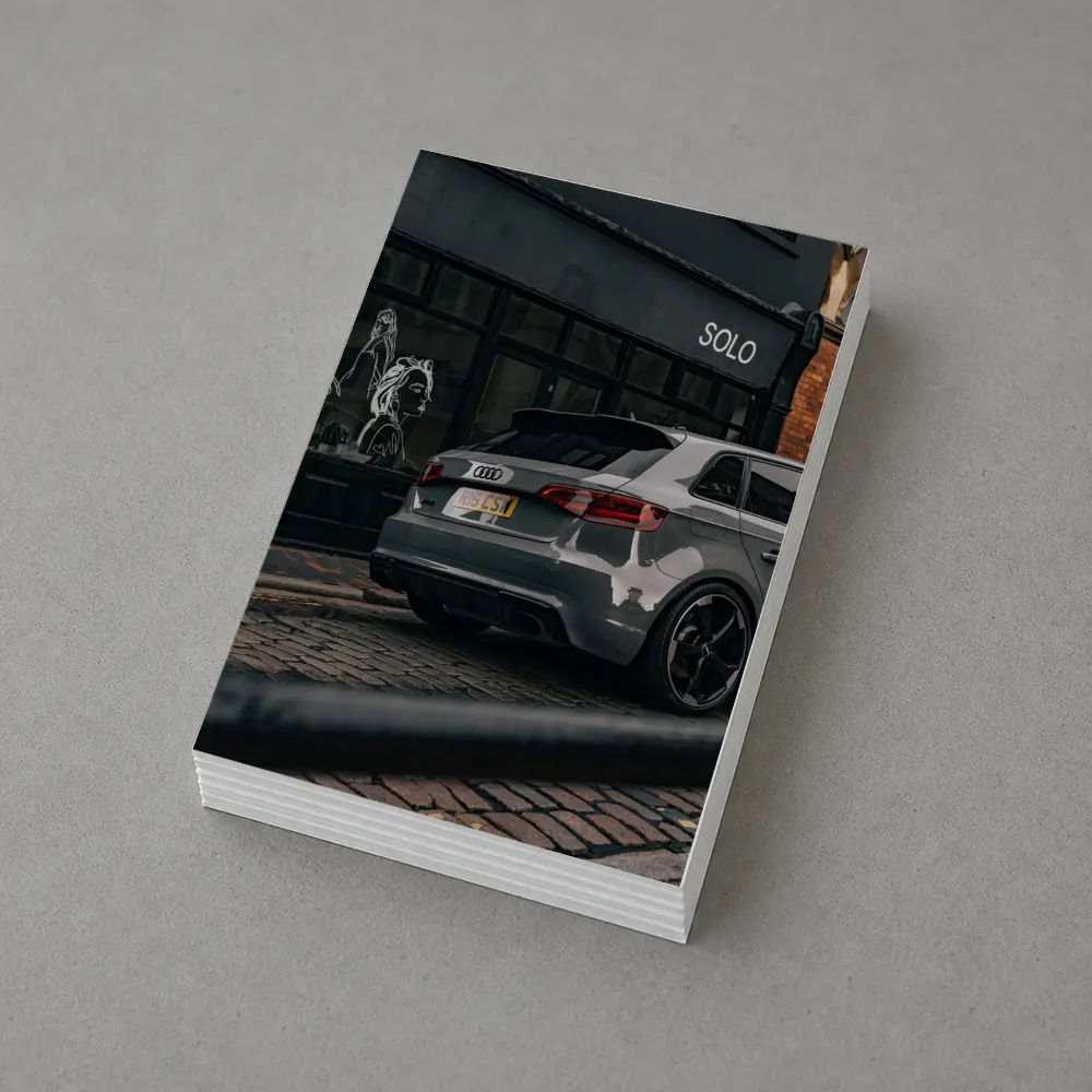 Audi RS3 Gray Rear Street Scene – Postcards