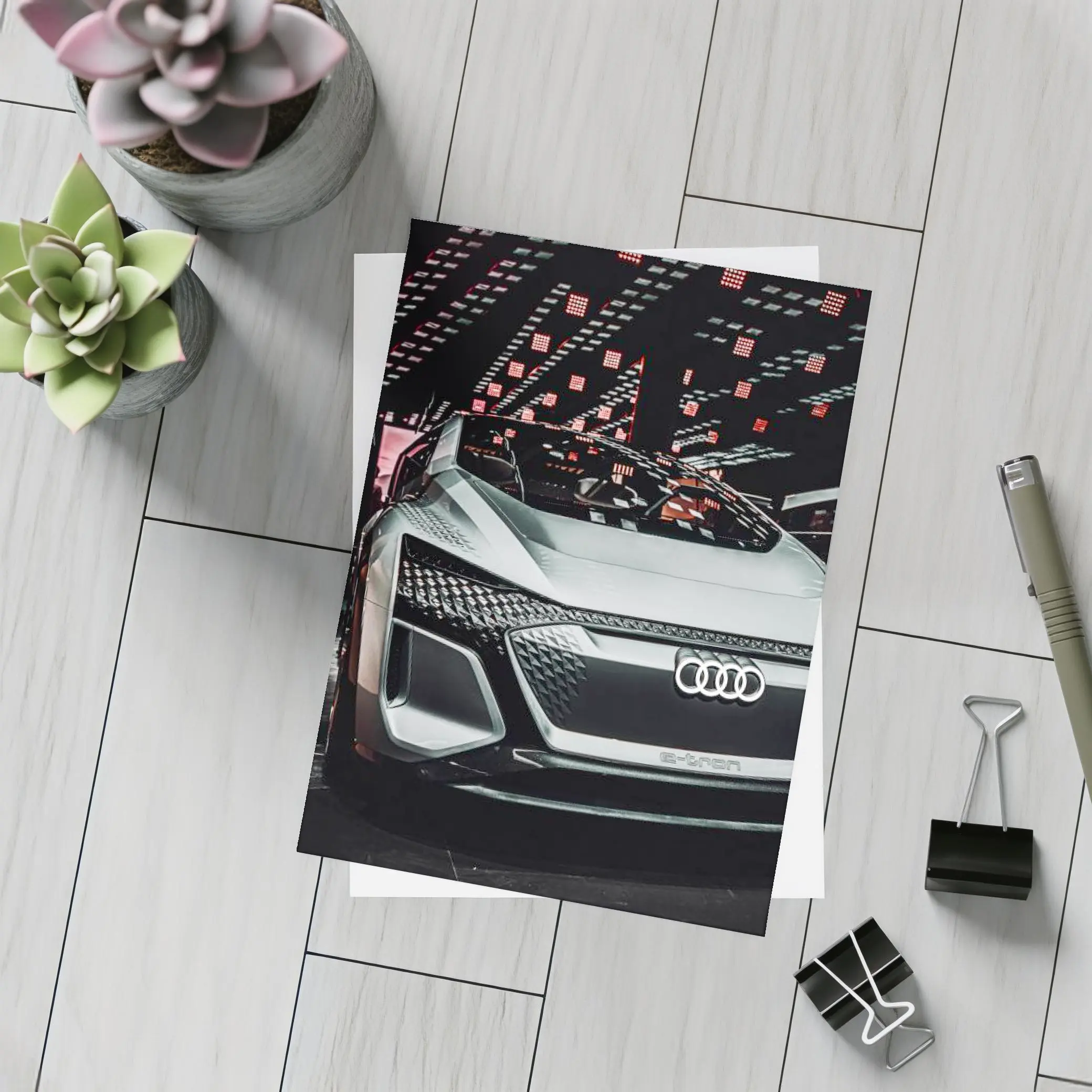 Audi E-Tron Concept Car Dark Exhibition – Postcards