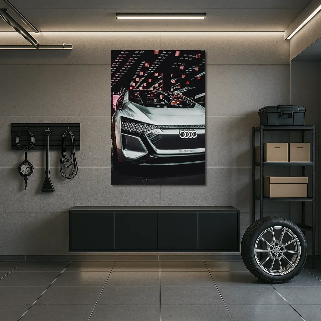 Audi E-Tron Concept Car Dark Exhibition – Wall Art