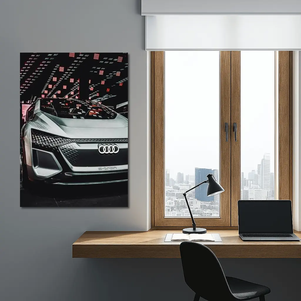 Audi E-Tron Concept Car Dark Exhibition – Wall Art