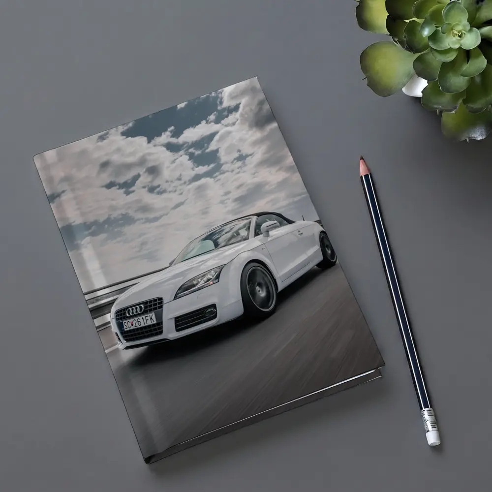 Audi TT Roadster White On Open Road – Notebooks