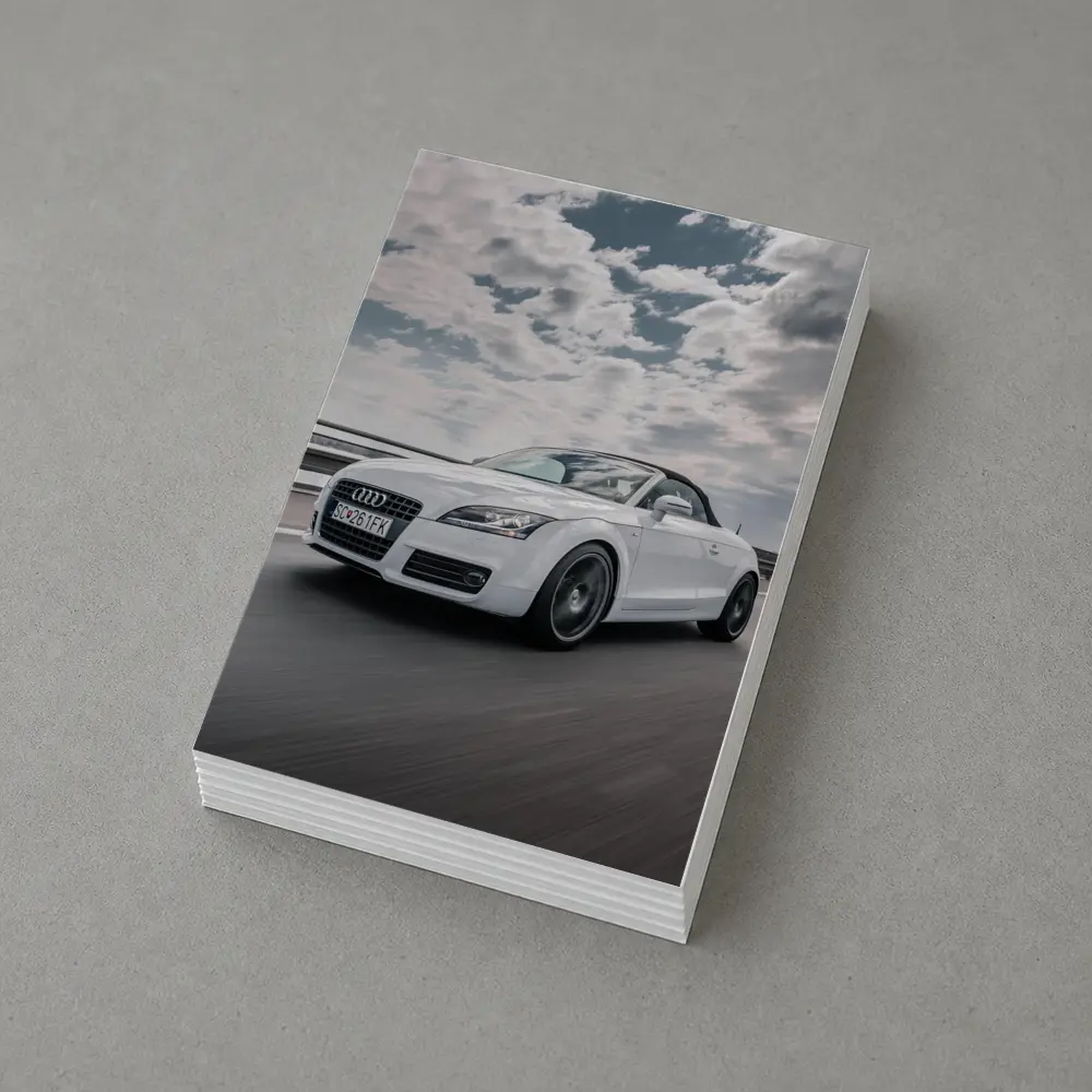 Audi TT Roadster White On Open Road – Postcards