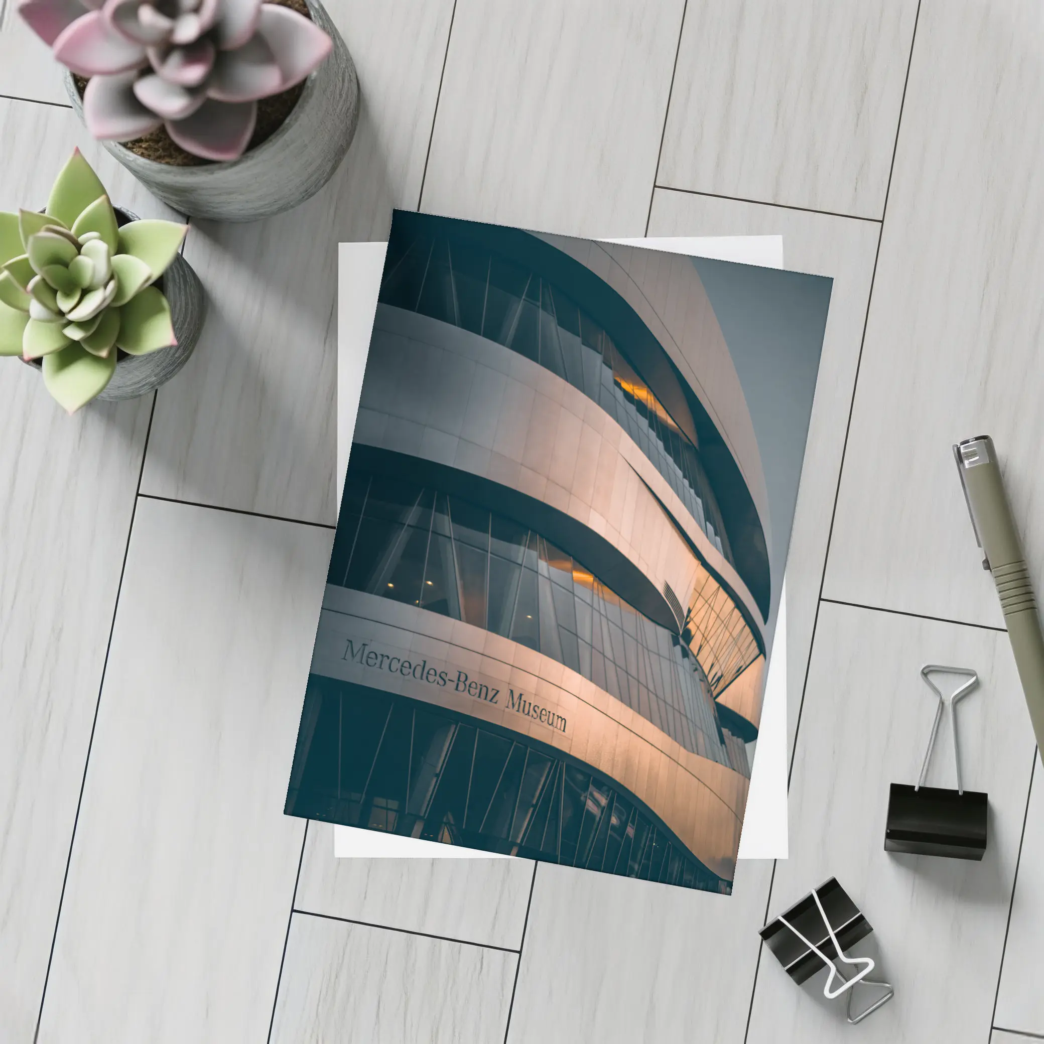 Mercedes Benz Museum Stuttgart Curved Architecture – Postcards
