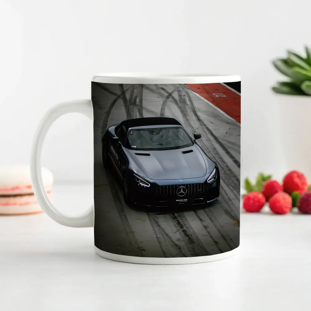 Mercedes AMG GT Roadster On Racing Track – Mugs