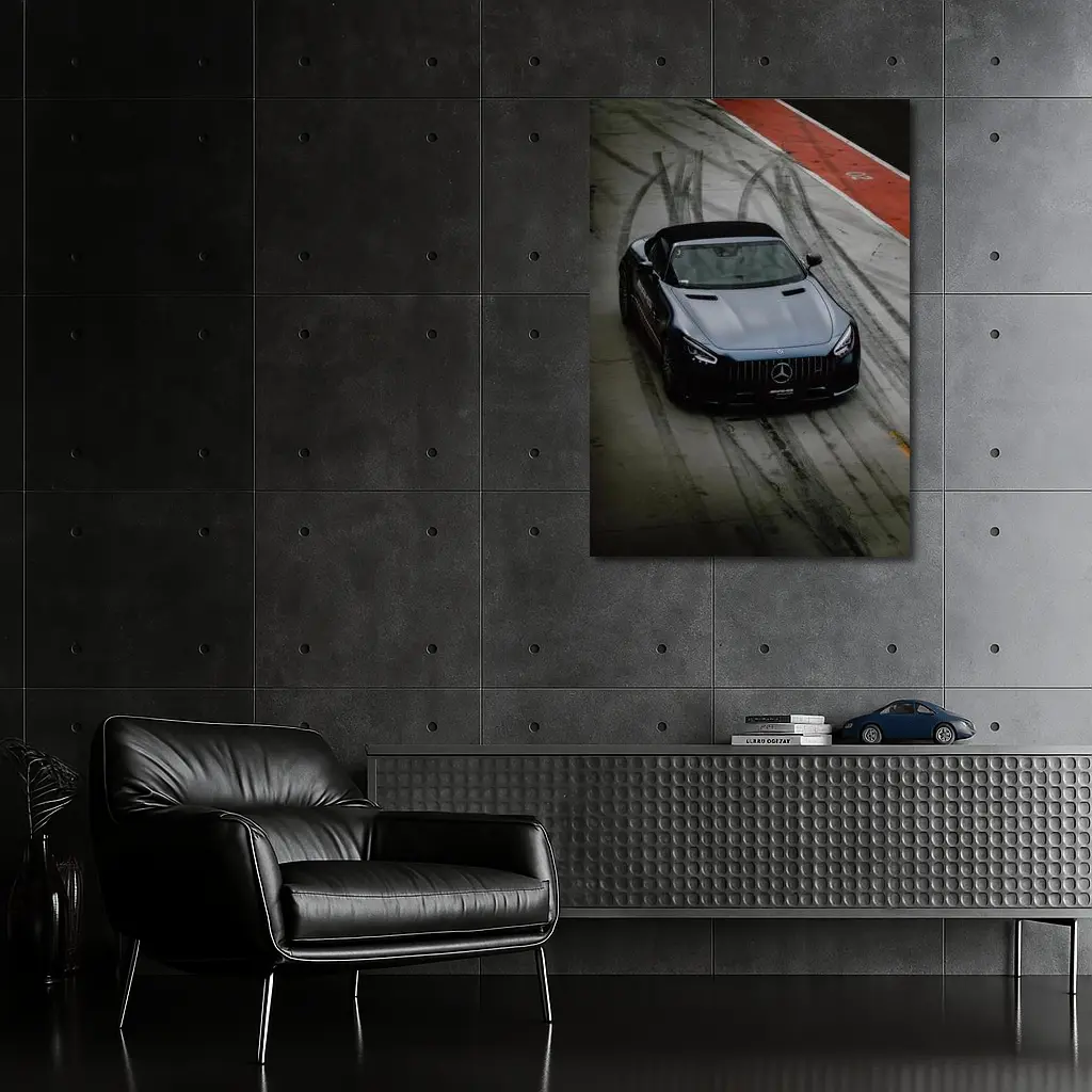 Mercedes AMG GT Roadster On Racing Track – Wall Art