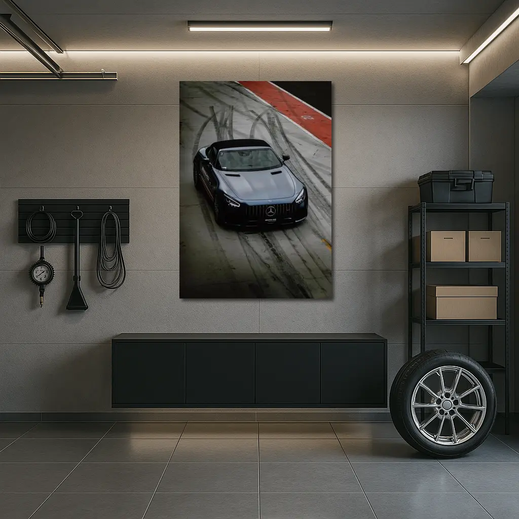 Mercedes AMG GT Roadster On Racing Track – Wall Art