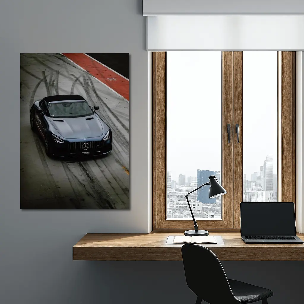 Mercedes AMG GT Roadster On Racing Track – Wall Art