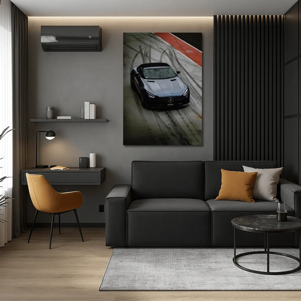 Mercedes AMG GT Roadster On Racing Track – Wall Art