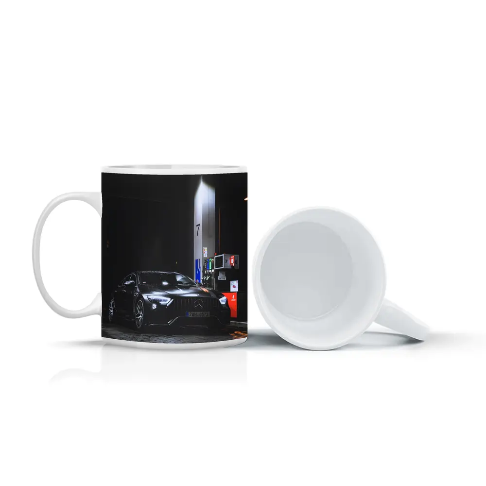 Mercedes AMG GT Black Night Gas Station – Mugs