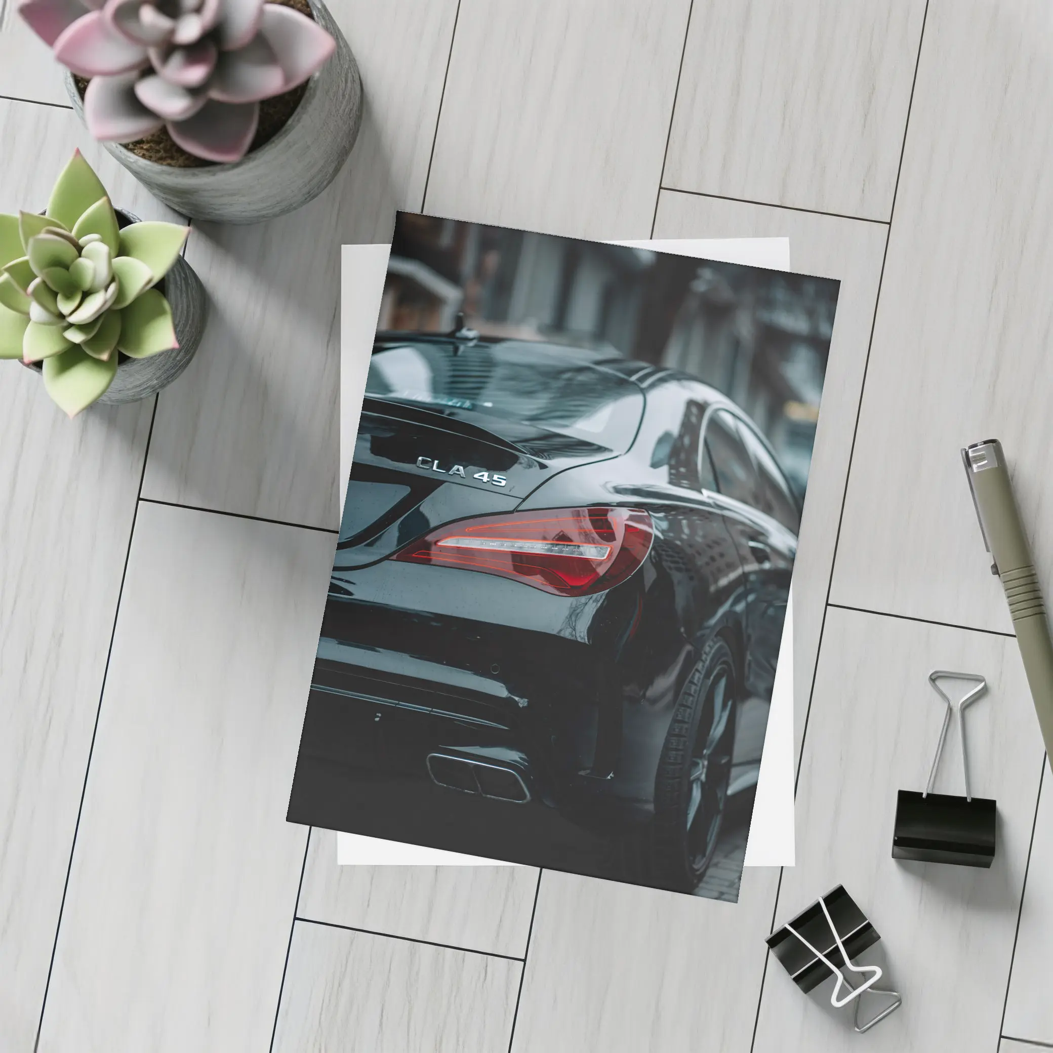 Mercedes CLA 45 Black Urban Street – Postcards