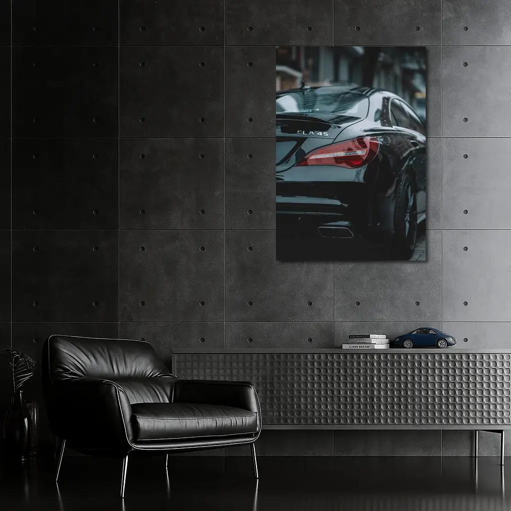 Mercedes CLA 45 Black Urban Street – Wall Art