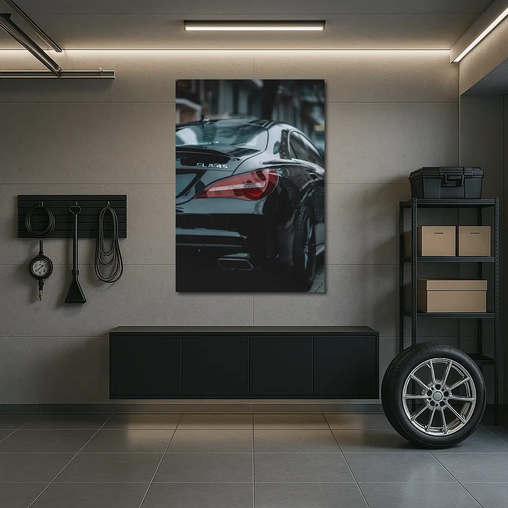 Mercedes CLA 45 Black Urban Street – Wall Art