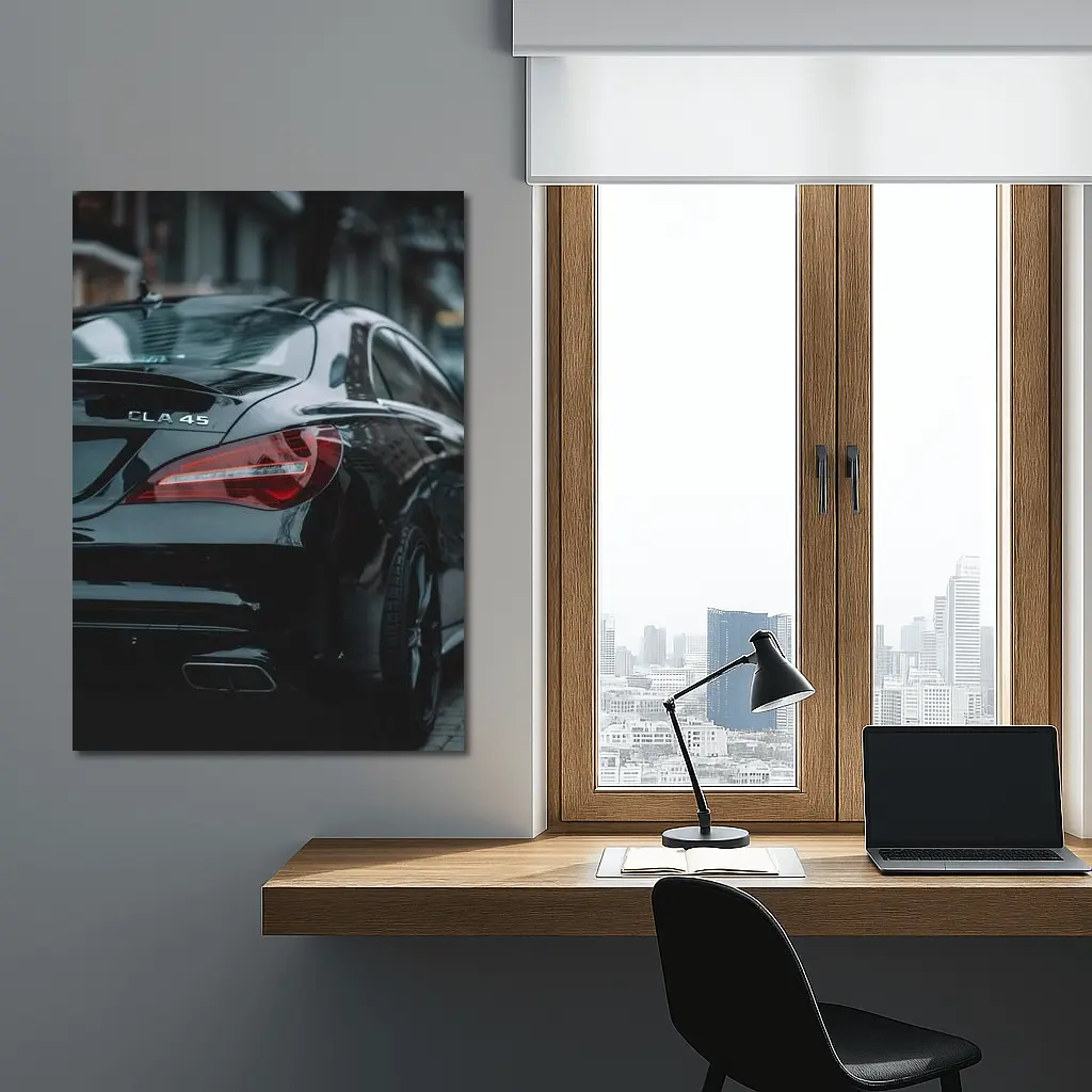 Mercedes CLA 45 Black Urban Street – Wall Art