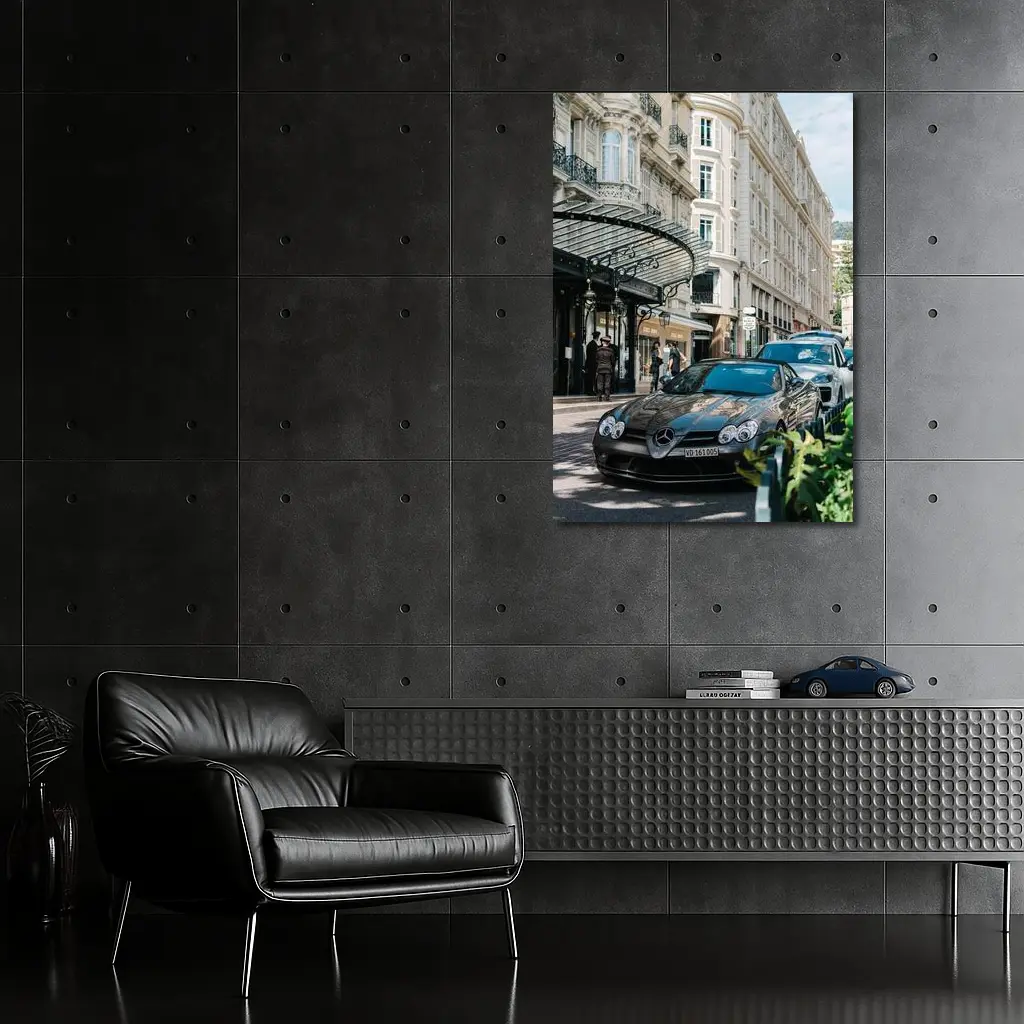 Mercedes SLR McLaren Parked Monaco Street – Wall Art