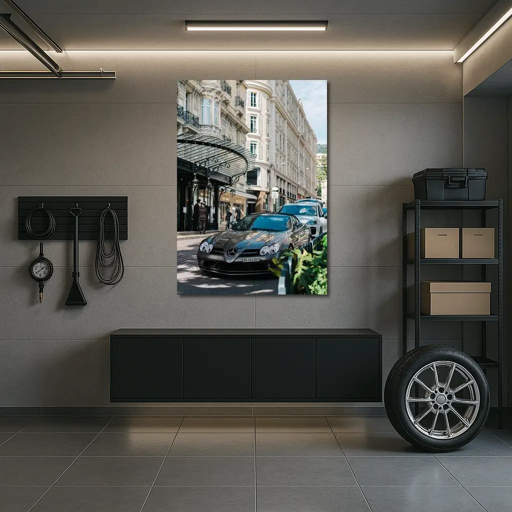 Mercedes SLR McLaren Parked Monaco Street – Wall Art