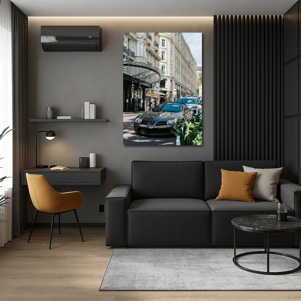 Mercedes SLR McLaren Parked Monaco Street – Wall Art