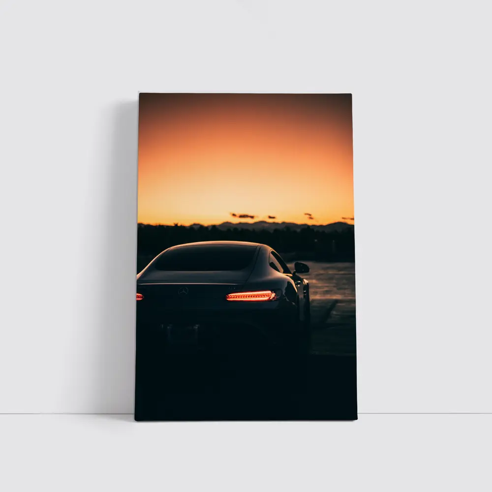 Mercedes AMG GT Rear Sunset Glow – Wall Art