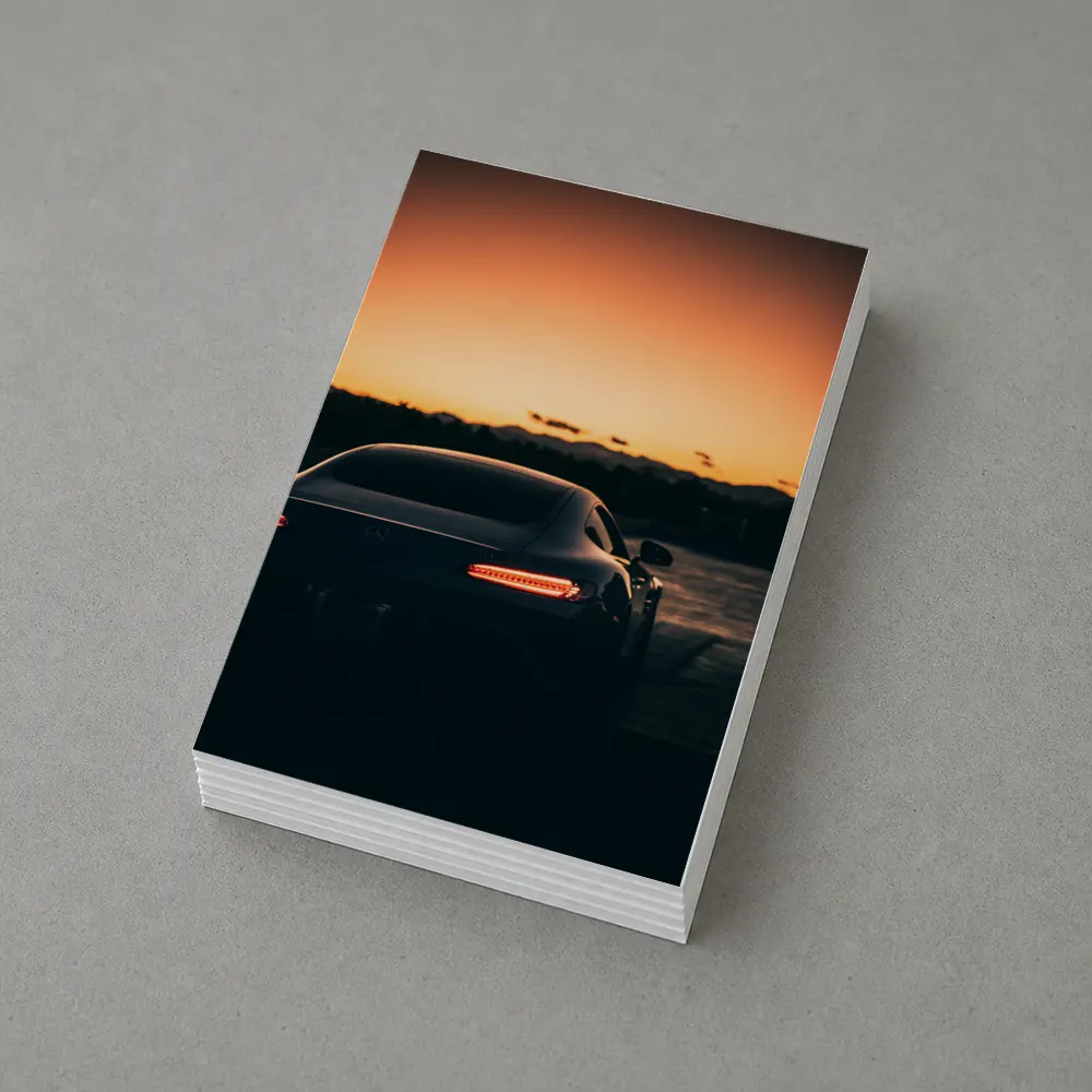 Mercedes AMG GT Rear Sunset Glow – Postcards