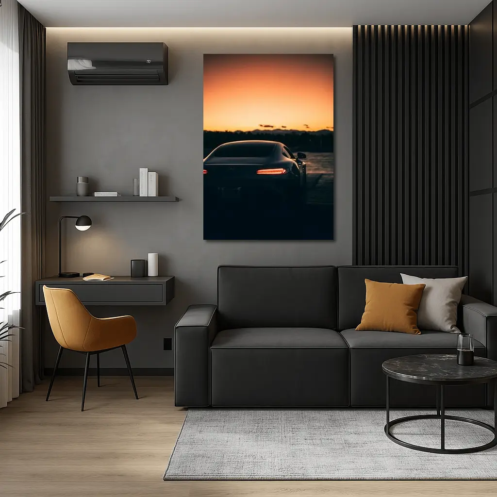 Mercedes AMG GT Rear Sunset Glow – Wall Art