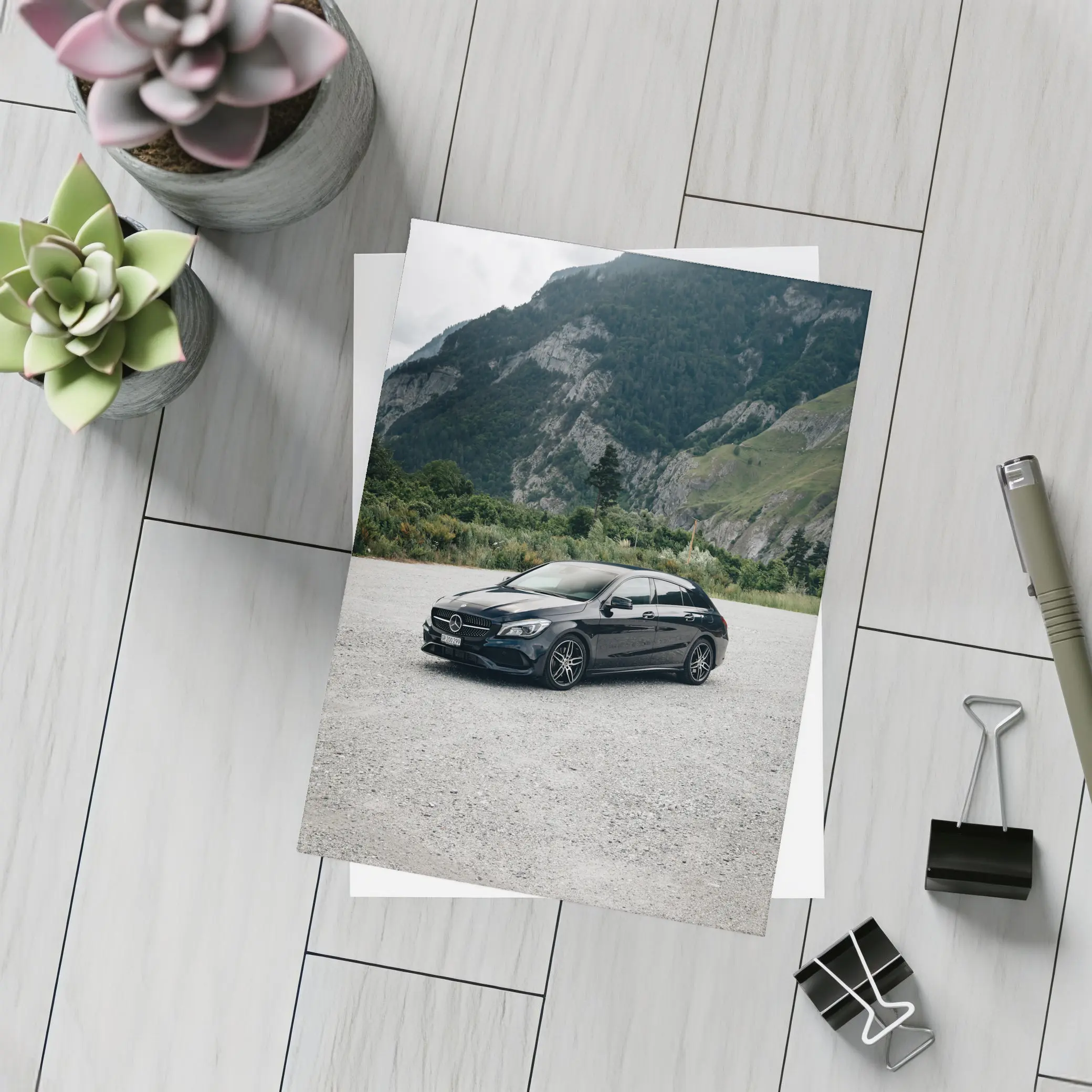 Mercedes CLA Black Mountains Alpine Setting – Postcards