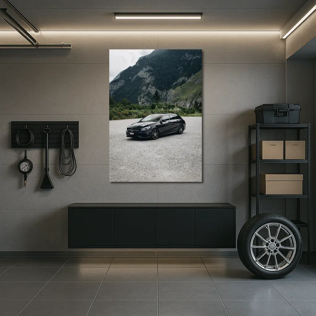 Mercedes CLA Black Mountains Alpine Setting – Wall Art