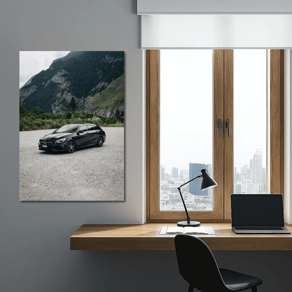 Mercedes CLA Black Mountains Alpine Setting – Wall Art